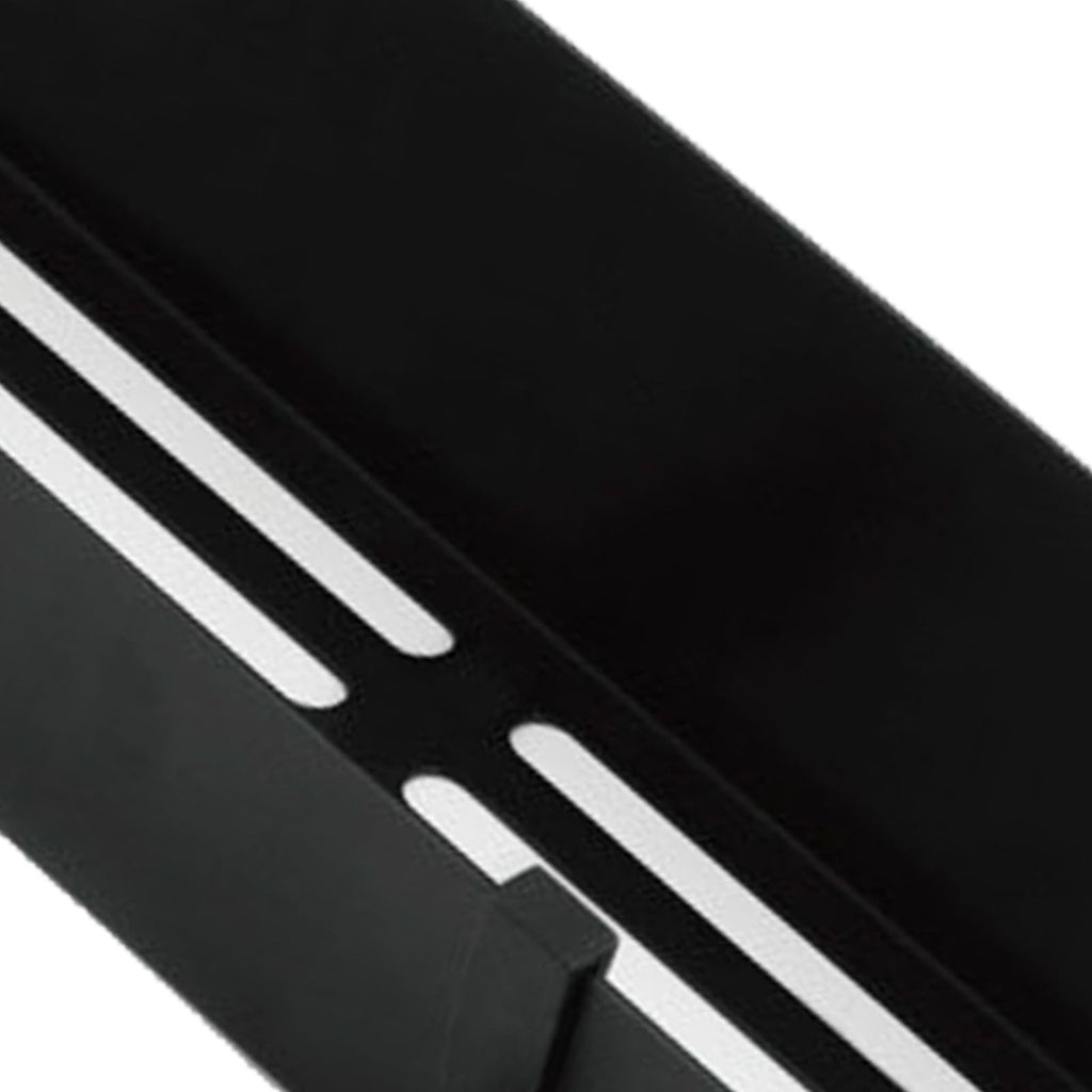 Black powder-coated magnetic fridge storage rack
