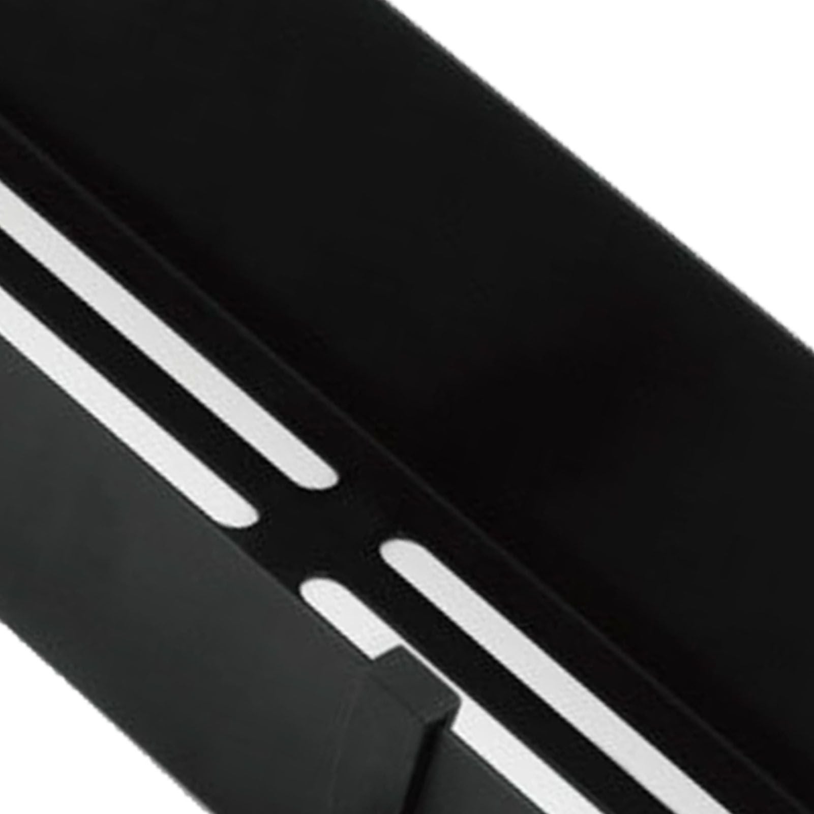 Black powder-coated magnetic fridge storage rack