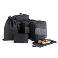 Jarrlot premium packing cube set with shoe bag and toiletry pouch in black
