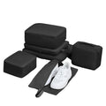 Jarrlot six-piece compression packing cube set in black memory fabric