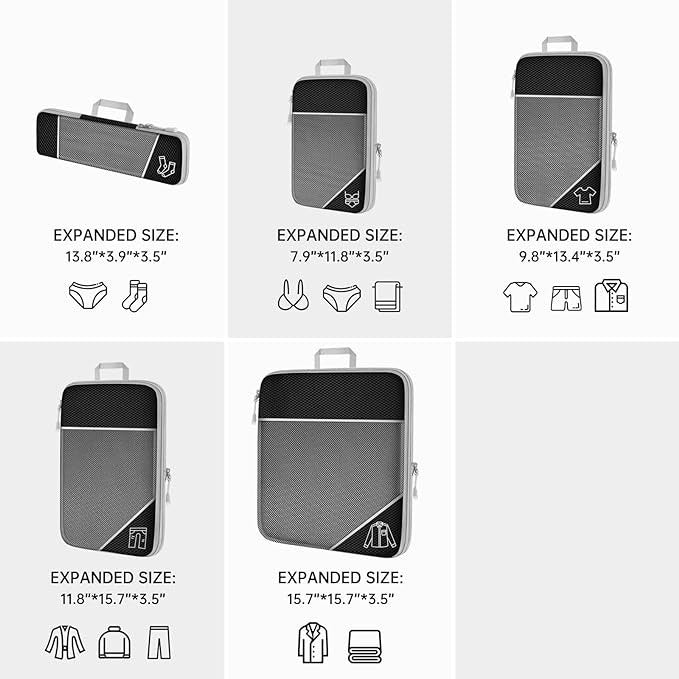 Breathable nylon shell on a waterproof travel packing cube